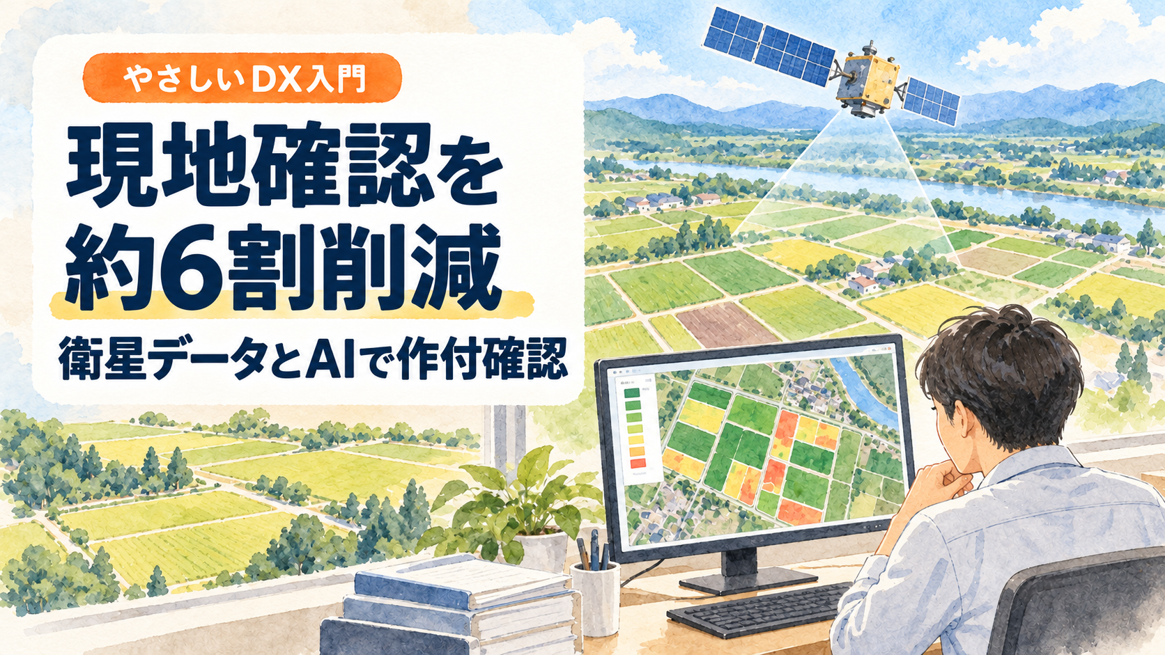 263人・2,100時間を約6割削減|衛星データとAIで変える作付確認DX