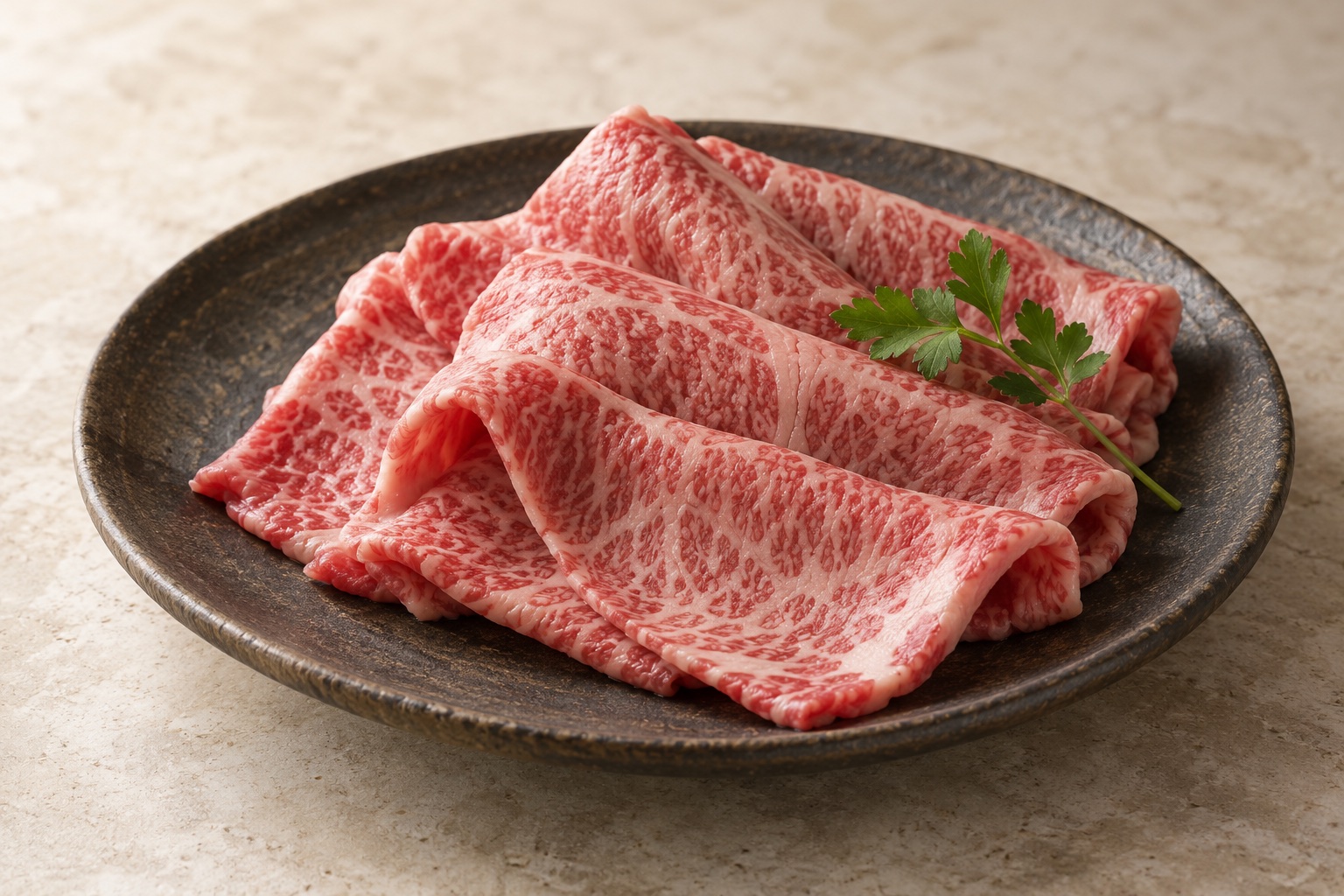 食卓を彩るすき焼き用の牛肉
